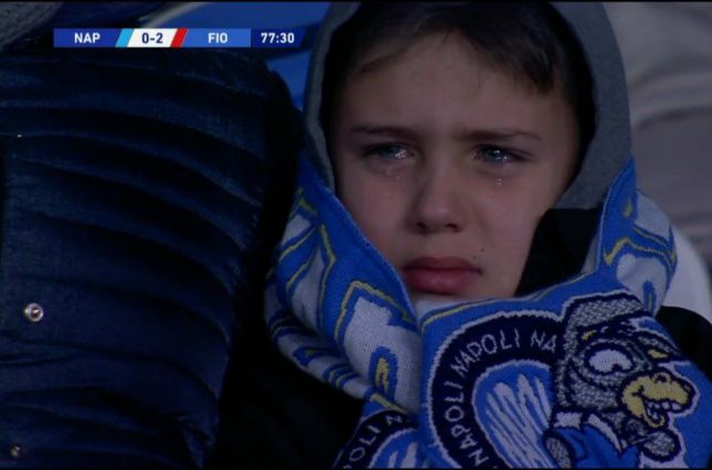 Инсинье обратился к юному фанату «Наполи», который расплакался во время игры с «Фиорентиной»