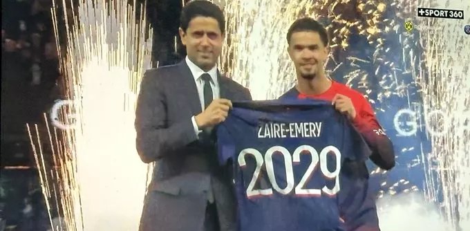 Официально: Заир-Эмери подписал контракт с ПСЖ до 2029 года